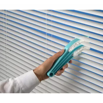 Leifheit 41316 spazzola scrub in microfibra turchese-bianco