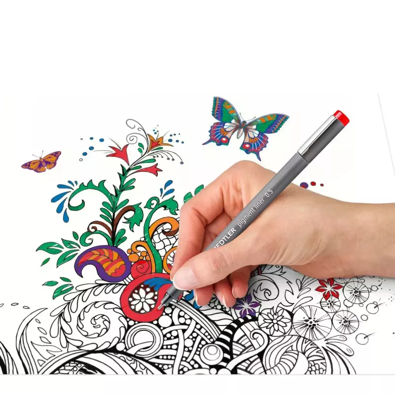 Staedtler Pigment Liner 308 fineliner, 0,5 mm, astuccio da 6