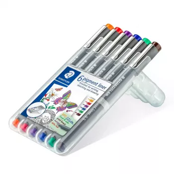 Staedtler Pigment Liner 308 penna fineliner, 0,5 mm, astuccio da 6