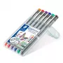 Staedtler Pigment Liner 308 fineliner, 0,5 mm, astuccio da 6