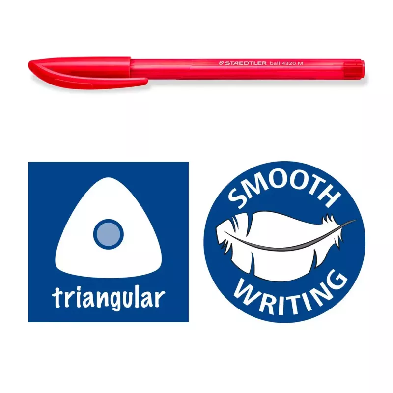 Penna a sfera retrattile con clip Staedtler Ball 4320 multicolore 10 pezzi