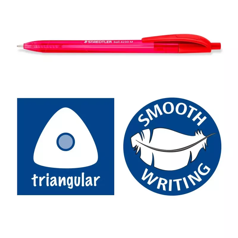 Penna a sfera retrattile con clip Staedtler Ball 4230 multicolore 8 pezzi