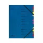 Herlitz 5001128 divisori A4, 12 scomparti, blu, 2 elastici