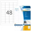 Etichette inkjet HERMA A4 45,7x21,2 mm bianco carta opaca 1200 pz.