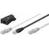 Goobay 95286 cavo adattatore TAE, 2x RJ45 a RJ45 (8P8C) / TAE-F, 3 m, nero/grigio