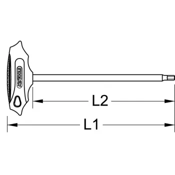 KS Tools ERGOTORQUEplus chiave RIBE a T, 5 mm, extra lunga (158.5122)