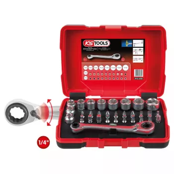 Set di chiavi a bussola KS Tools 918.3050 31 teste acciaio cromo-vanadio