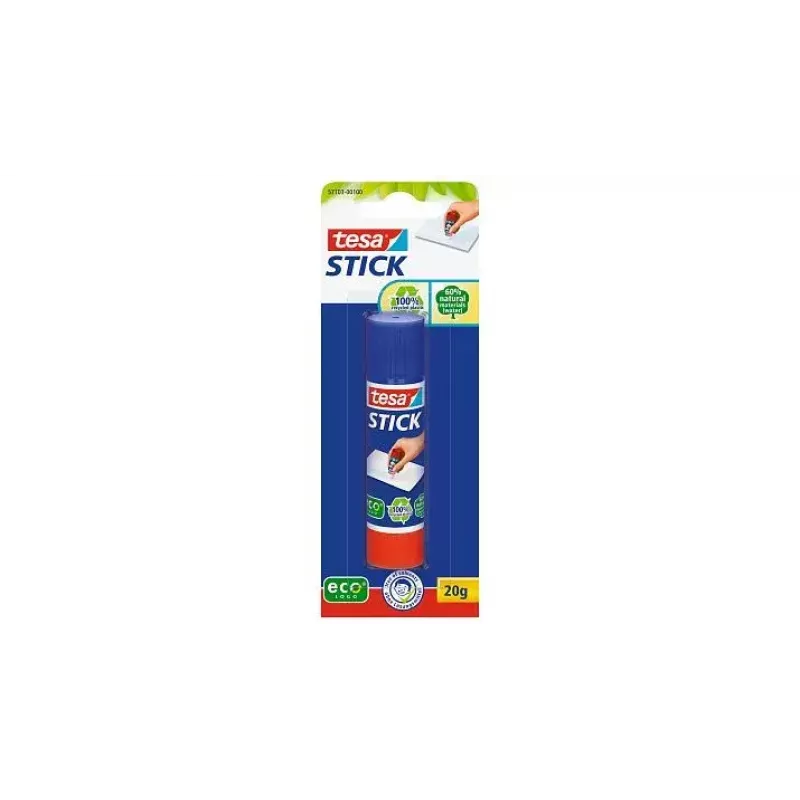 tesa ecoLogo Stick colla stick, 10 g, espositore da banco da 24 pezzi