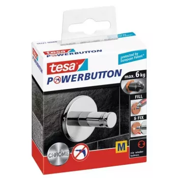 Gancio universale TESA Powerbutton 59321 cromato