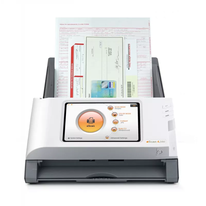 Scanner ADF Plustek eScan A280 Essential 600 x 600 DPI A4 nero, bianco