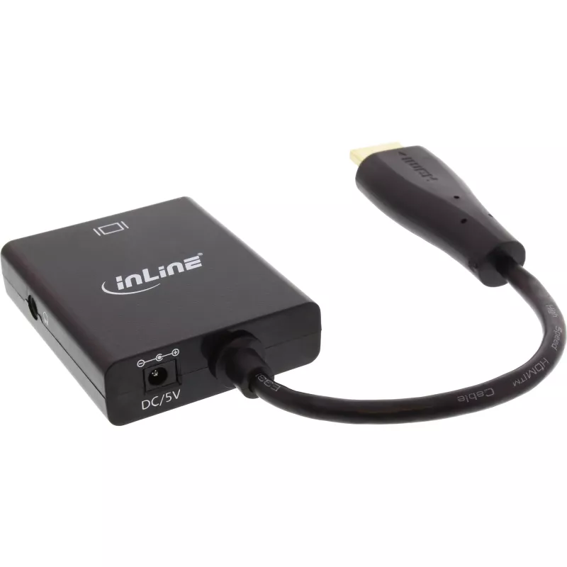 Convertitore InLine HDMI su VGA con ingresso audio uscita HDMI VGA e audio stereo