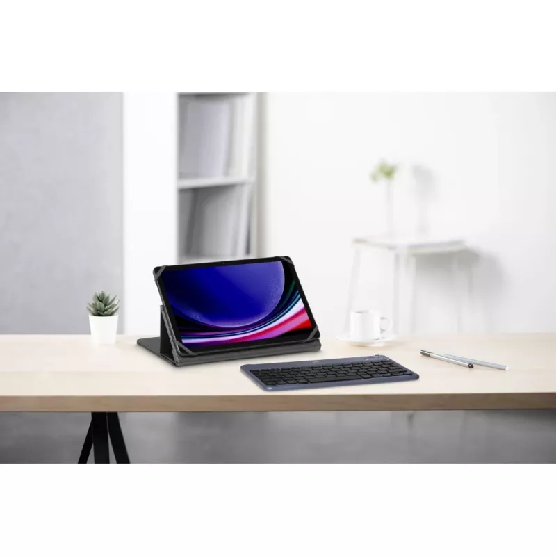 Hama Travel 500 custodia con tastiera Bluetooth per tablet da 7–11 pollici, QWERTZ (DE), nera