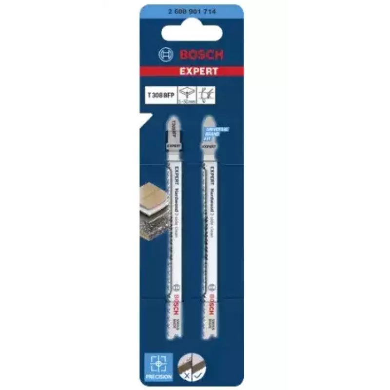 Lama per seghetto alternativo Bosch T 308 BFP bimetal 2 pezzi per pannelli in laminato