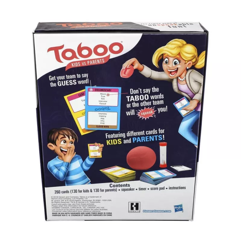 Hasbro Taboo Kids vs. Parents, 8 anni, gioco per famiglie