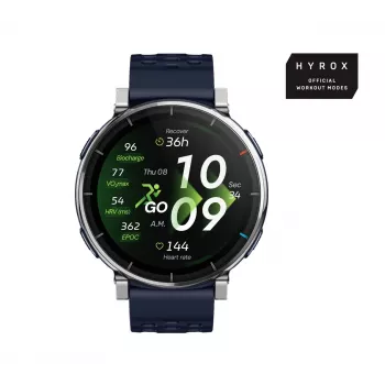 Smartwatch Amazfit W2558GL2N — 1,32 pollici (3,35 cm) AMOLED 466×466 px, GPS, 365 mAh, cinturino in silicone (blu)