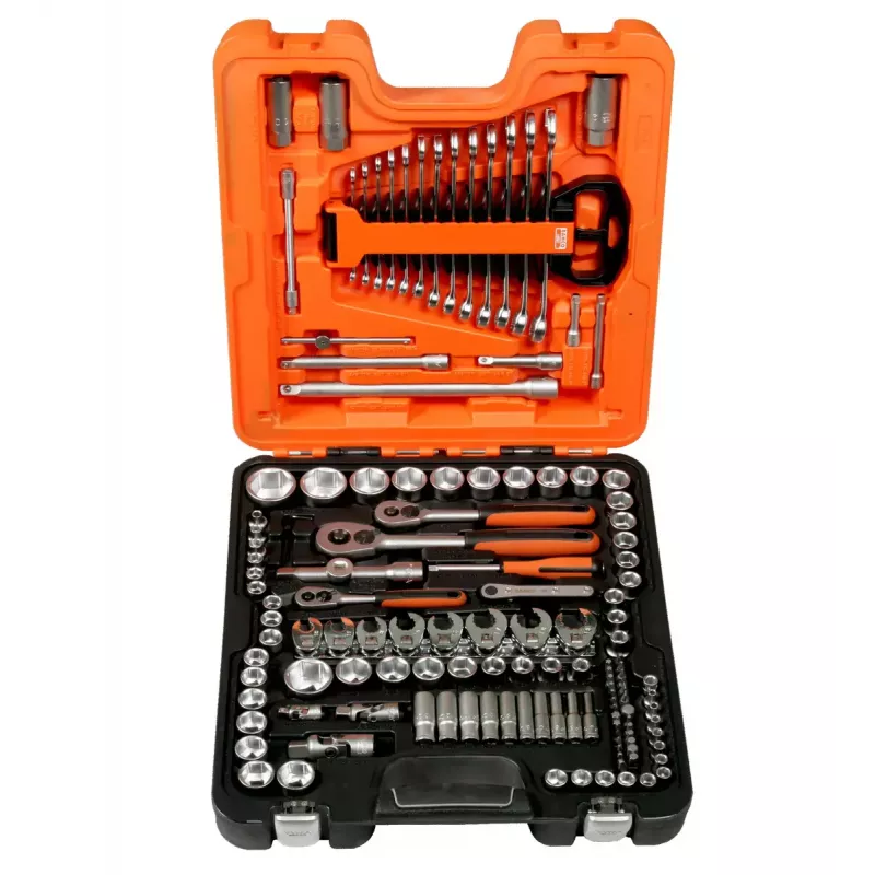 Bahco S138 Set di chiavi a bussola, 138 pezzi, 1/2", 1/4", 3/8"