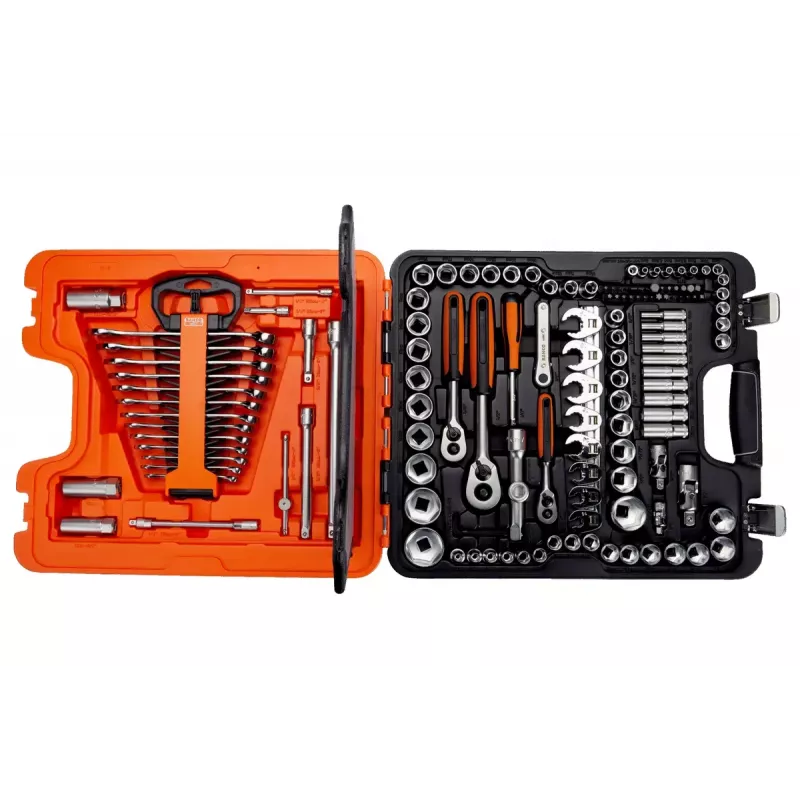 Bahco S138 Set di chiavi a bussola, 138 pezzi, 1/2", 1/4", 3/8"