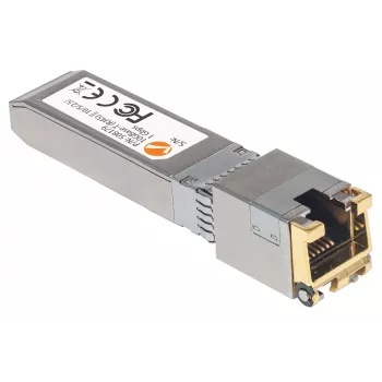 Intellinet modulo ricetrasmettitore, 10 Gigabit rame SFP+, porta 10GBase-T (RJ45), 30 m, velocità di trasferimento dati fino a 10 Gbit/s con cablaggio Cat6a, Ethernet, fibra ottica, conforme MSA, equivalente a Cisco MA-SFP-10G-T, tre anni di garanzia