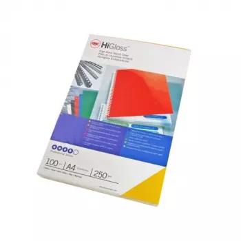 GBC cartelle rilegabili HiGloss A4 250 g/m², A4, cartoncino, nero, lucido, 250 g/m², 100 pz.