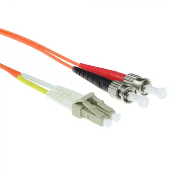 ACT 10 m LSZH multimode 50/125 OM2 cavo patch in fibra ottica duplex con connettori LC e ST