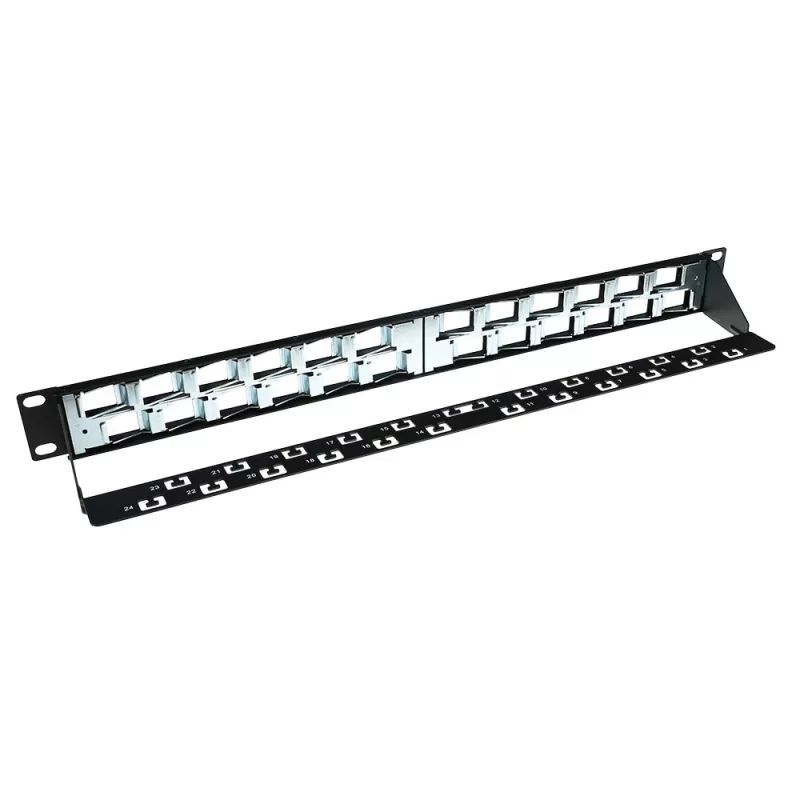 ACT patch panel 24 porte keystone jack 45 gradi senza connettori