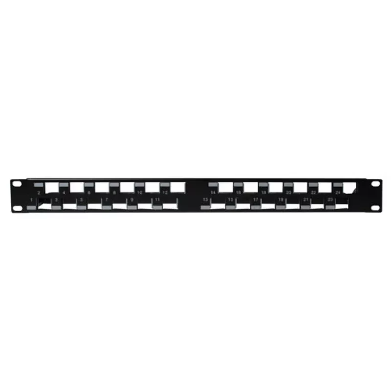 ACT patch panel 24 porte keystone jack 45 gradi senza connettori