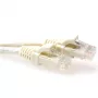 ACT avorio 0,25 m cavo patch U/UTP CAT6, protezione linguetta, con connettori RJ45