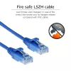 ACT blu 0,5 metri LSZH U/UTP CAT6 DataCenter Slimline cavo patch, senza linguetta con connettori RJ45
