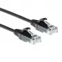 Cavo patch slimline datacenter ACT nero 10 metri LSZH U/UTP CAT6 con protezione anti-aggancio e connettori RJ45