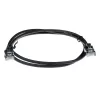 Cavo patch slimline datacenter ACT nero 10 metri LSZH U/UTP CAT6 con protezione anti-aggancio e connettori RJ45