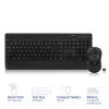 Set tastiera e mouse wireless ACT (Qwerty), click silenzioso, ecologico, in materiali riciclati