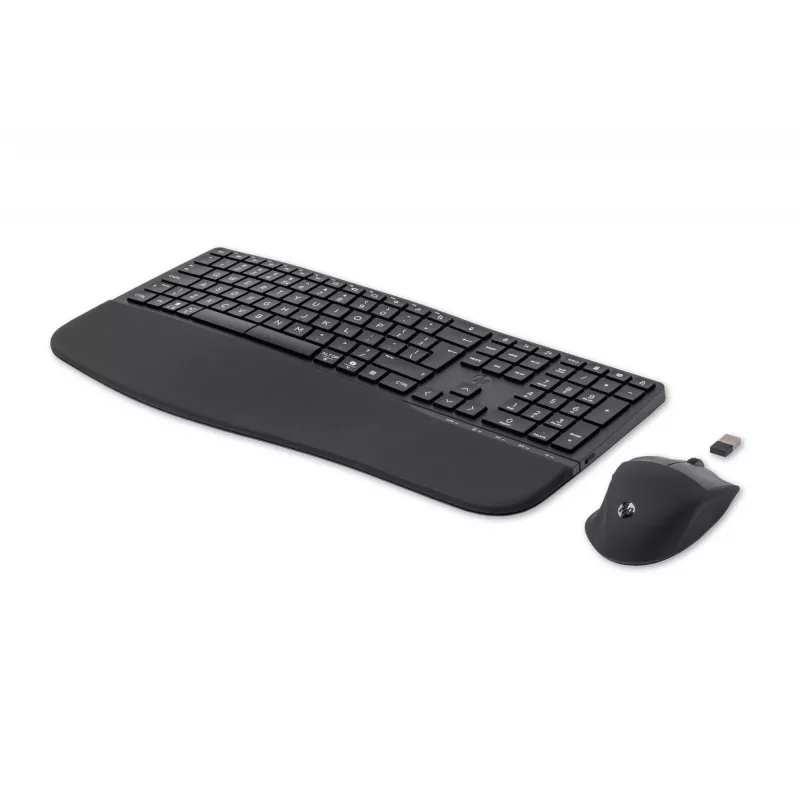 HP 680 Comfort set tastiera e mouse dual-mode, full-size (100%), wireless, RF Wireless + Bluetooth, QWERTY, nero, mouse incluso