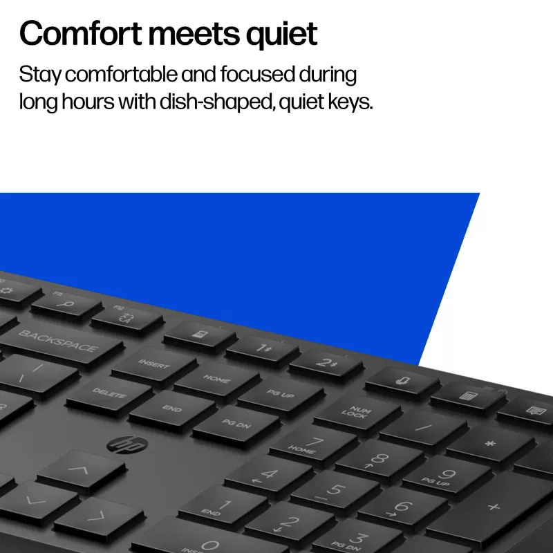 HP 490K tastiera multi-device dual-mode, full-size (100%), wireless, USB + Bluetooth, QWERTY, nero