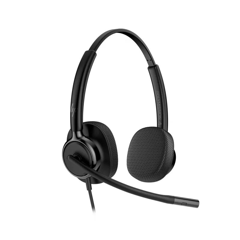 Cuffie stereo con filo HP Poly Mission 425 USB — Bulk, peso 132 g
