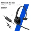 Cuffie stereo con filo HP Poly Mission 425 USB — Bulk, peso 132 g