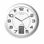 Orologio da parete/da tavolo Unilux 100340853 — al quarzo, rotondo metallizzato argento, Ø 31 cm, batteria AA/AAA