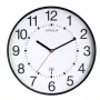 Orologio da parete radiocontrollato Unilux WAVE rotondo nero, diametro 30 cm, batteria AA, 1,5 V