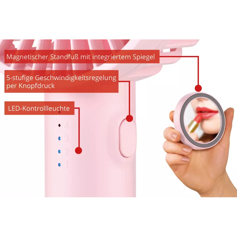 Unold Breezy II rosa 10 cm ventilatore a mano