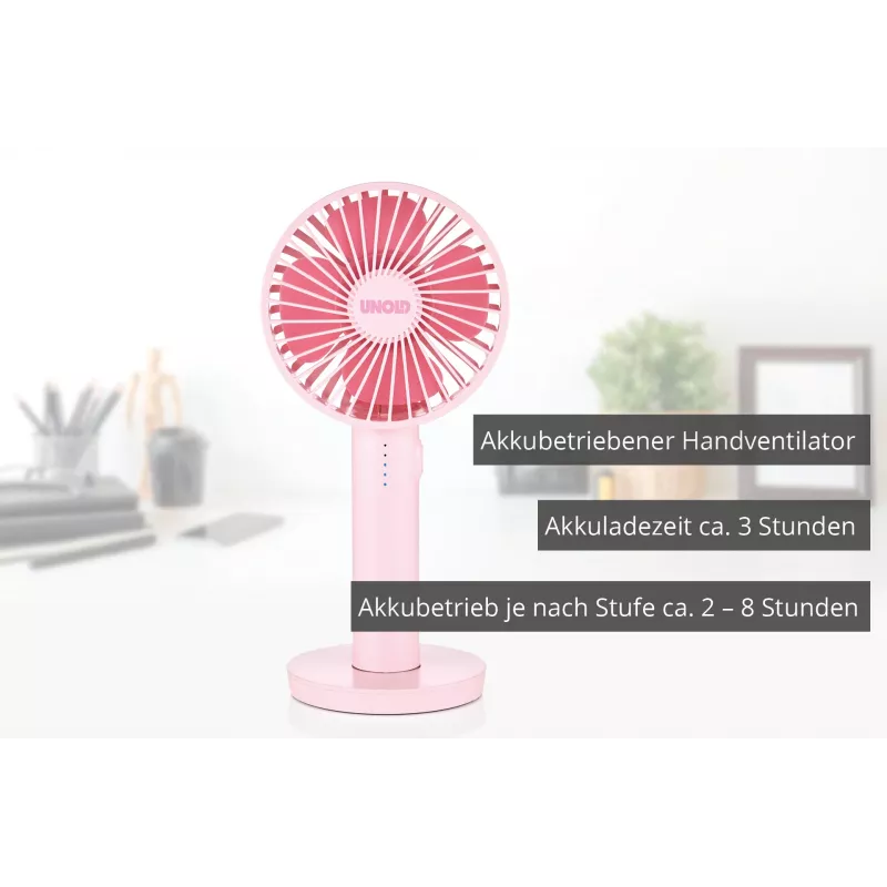 Unold Breezy II rosa 10 cm ventilatore a mano