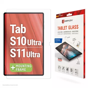 Displex Vetro per tablet (9H) per Samsung Galaxy Tab S10 Ultra/S11 Ultra, cornice di montaggio Eco, infrangibile