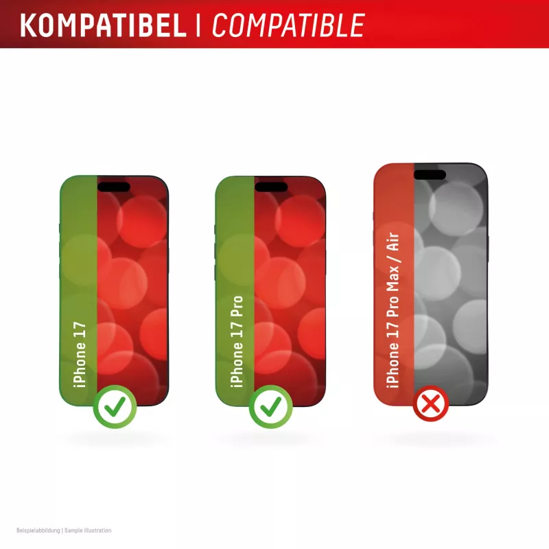 DISPLEX Smart Glass (9H) per Apple iPhone 17/17 Pro, adesivo di montaggio, infrangibile