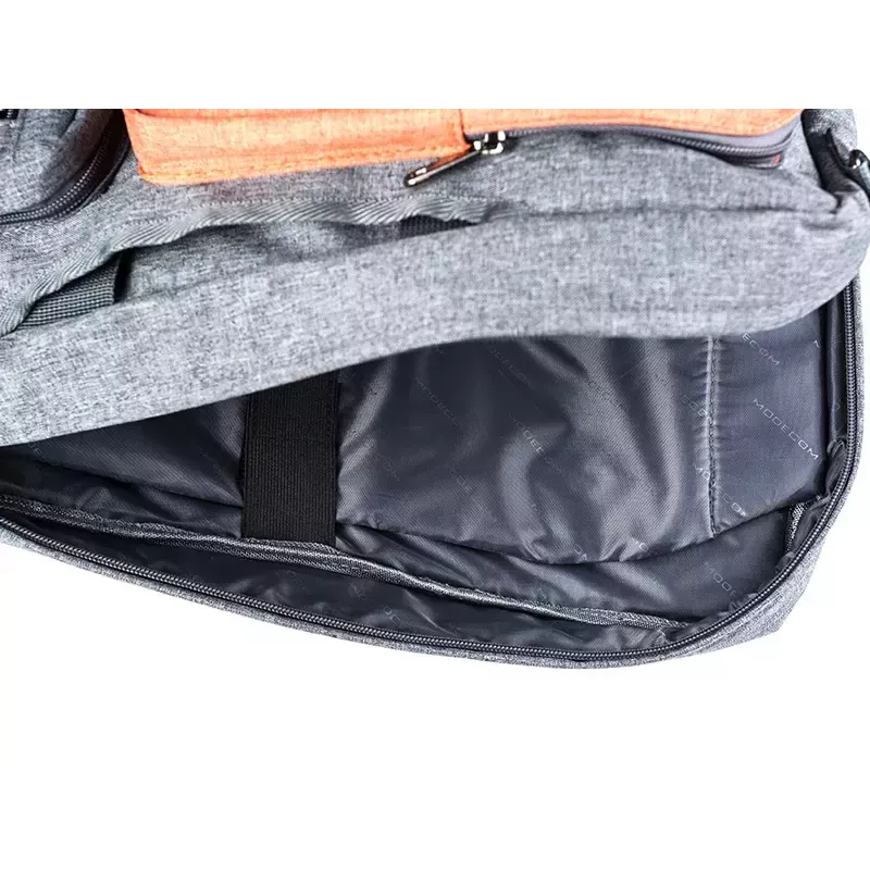 Borsa messenger MODECOM RENO per laptop da 15,6 pollici (39,6 cm), nylon, grigio/arancione