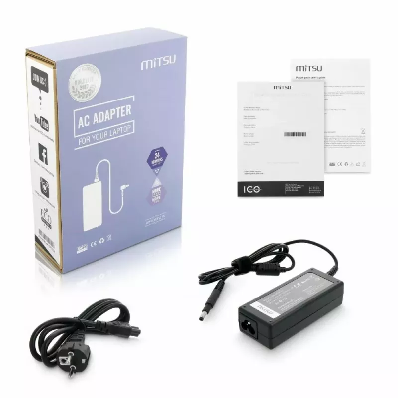 Alimentatore per notebook MITSU 19,5V 3,33A (connettore 4,8×1,7) per HP