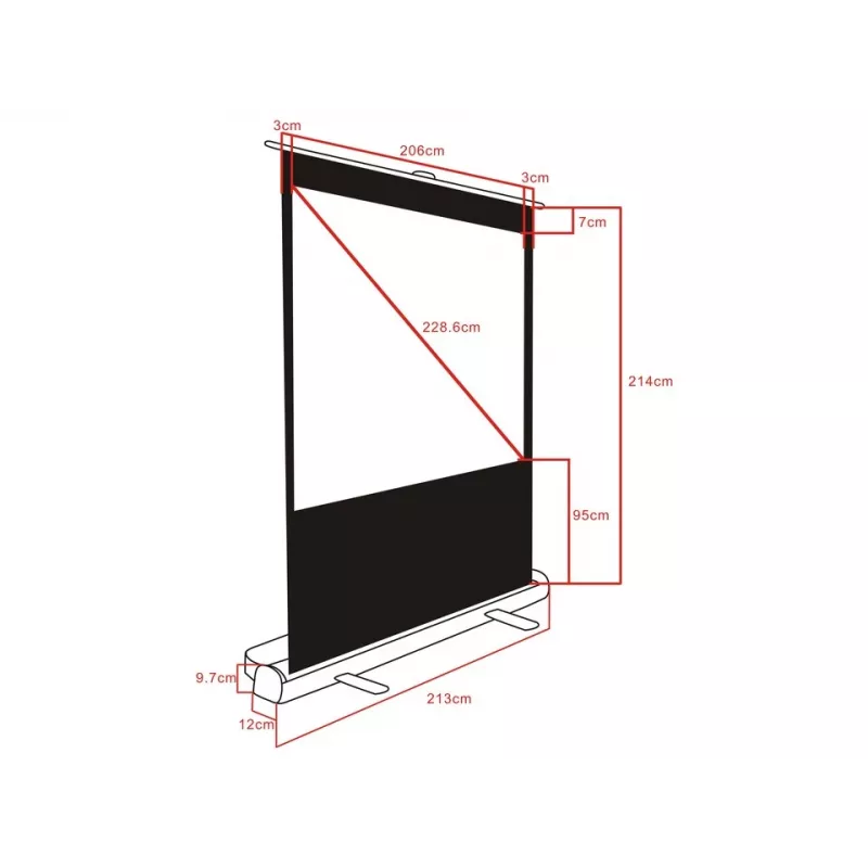 Schermo di proiezione portatile Multibrackets M 16:9 200x112, 90 pollici