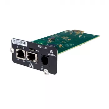 Vertiv Liebert IntelliSlot RDU120 - scheda di rete, adattatore di monitoraggio remoto, RS-485, porta USB, certificato di cybersicurezza UL2900-1, 1 Gb Ethernet (RDU120)