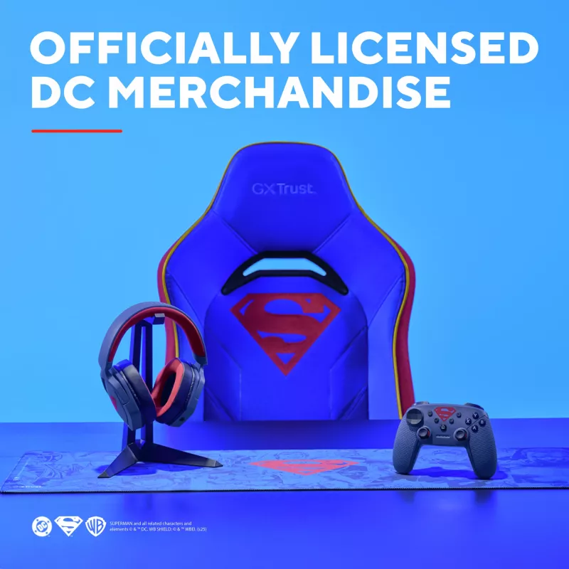 Sedia gaming TRUST RUYA PRO GXT721SM Superman — design ergonomico, regolabile in altezza