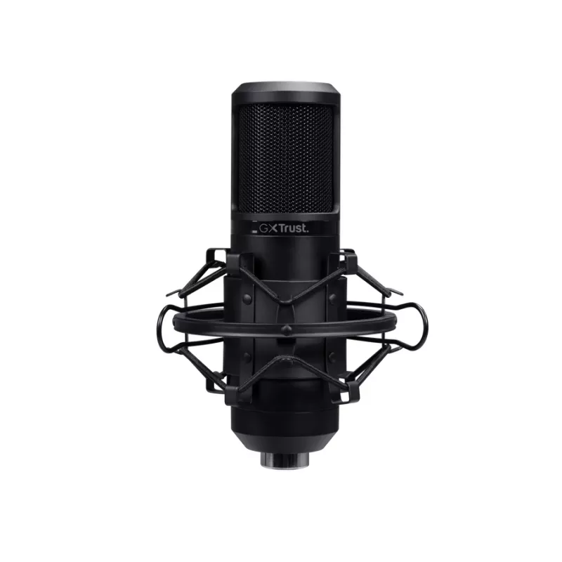 Microfono da studio TRUST GXT 269 Emita II — microfono USB con filo, corpo in metallo, montaggio da tavolo, nero (42×162×42 mm)