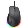 Mouse gaming TRUST GXT 145 Rexxa per destrimani USB Type-A 12800 DPI, con filo, rotella RGB, nero