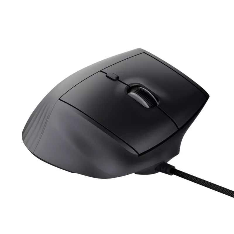 Mouse gaming TRUST GXT 145 Rexxa per destrimani USB Type-A 12800 DPI, con filo, rotella RGB, nero