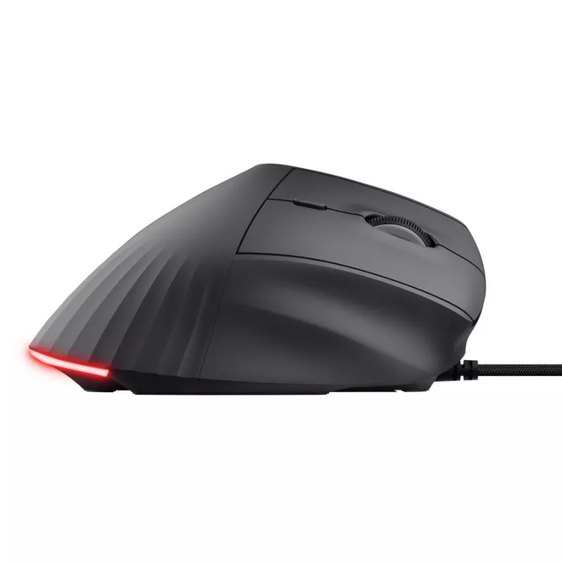 Mouse gaming TRUST GXT 145 Rexxa per destrimani USB Type-A 12800 DPI, con filo, rotella RGB, nero